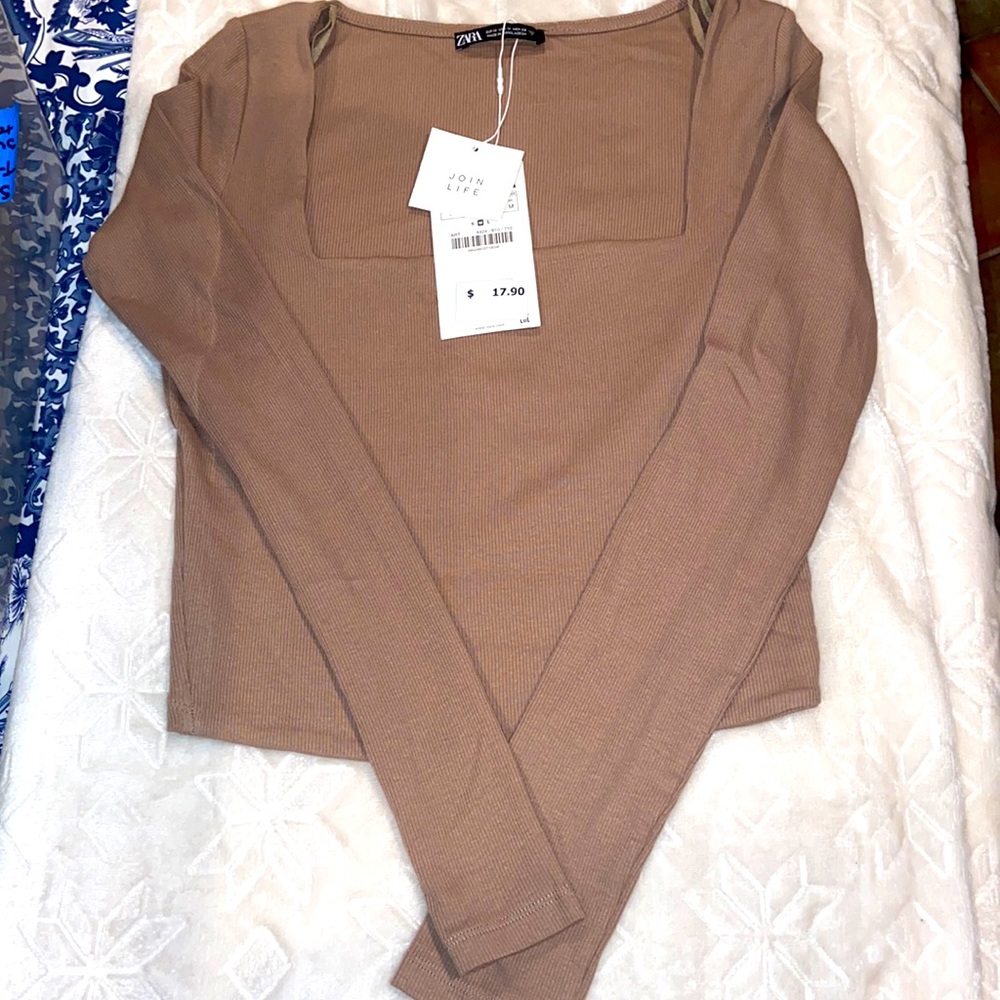 Zara brown top